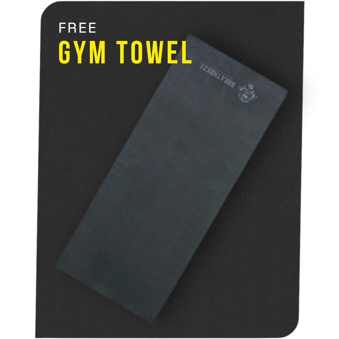 Breatheeze gym towel free gift – compact training towel for workouts and recovery