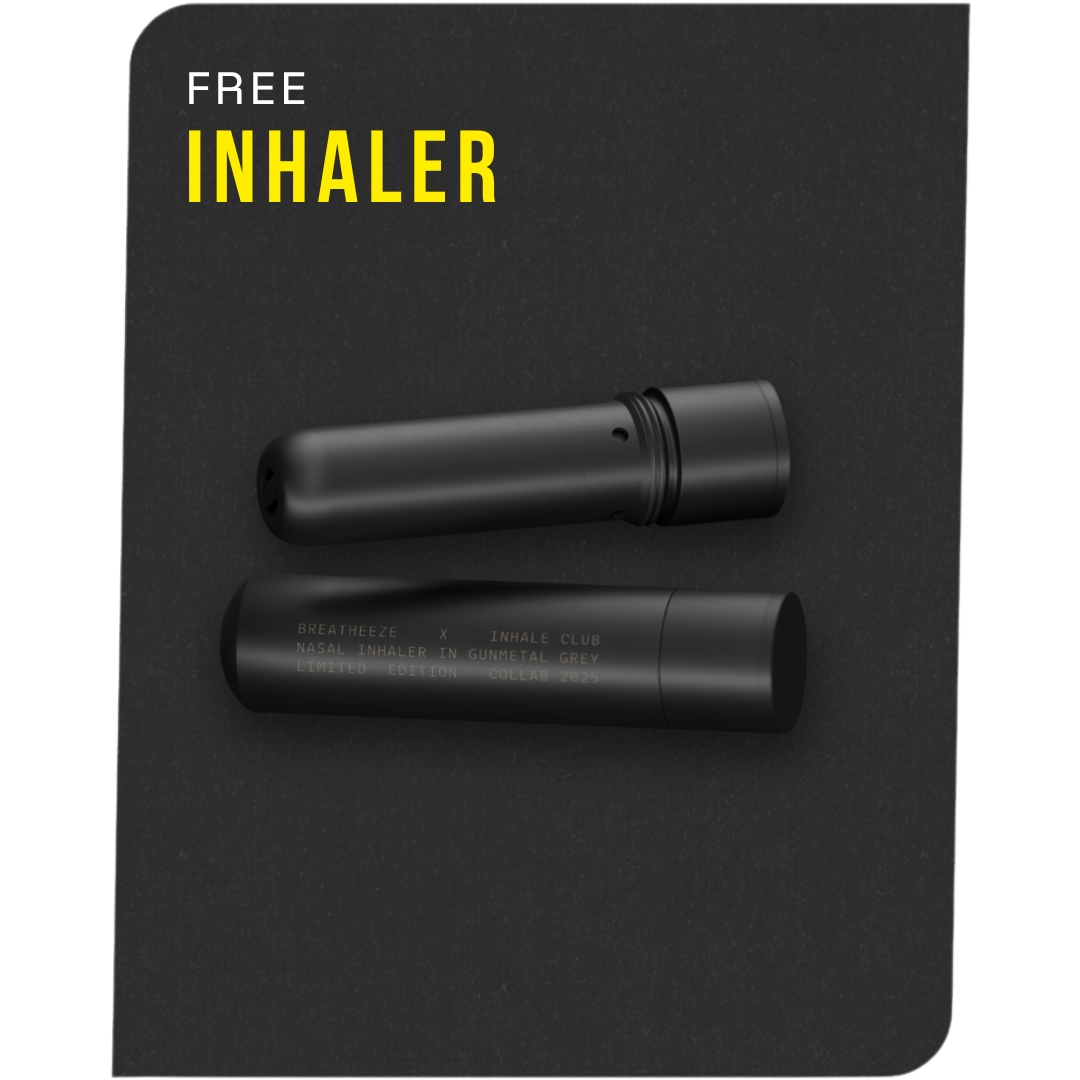 Breatheeze free gift Inhale Club Inhaler – nasal inhaler breathing tool included with qualifying orders