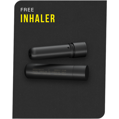 Breatheeze free gift Inhale Club Inhaler – nasal inhaler breathing tool included with qualifying orders