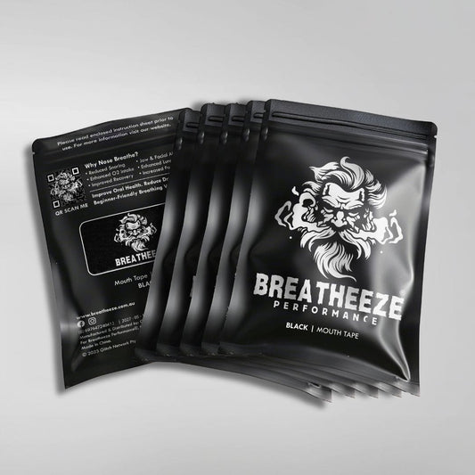 Breatheeze Black Vented Mouth Tape 6 Month Supply – bulk performance mouth tape for nasal breathing