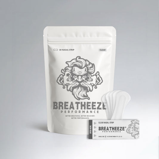 Breatheeze Clear Nasal Strips 30 Pack – invisible breathing strip for sleep and everyday use