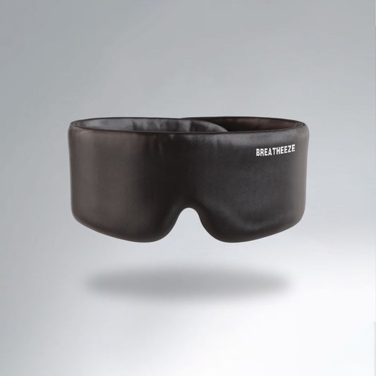 Breatheeze Grey Mulberry Silk Sleep Mask – luxury eye mask for deeper sleep and recovery
