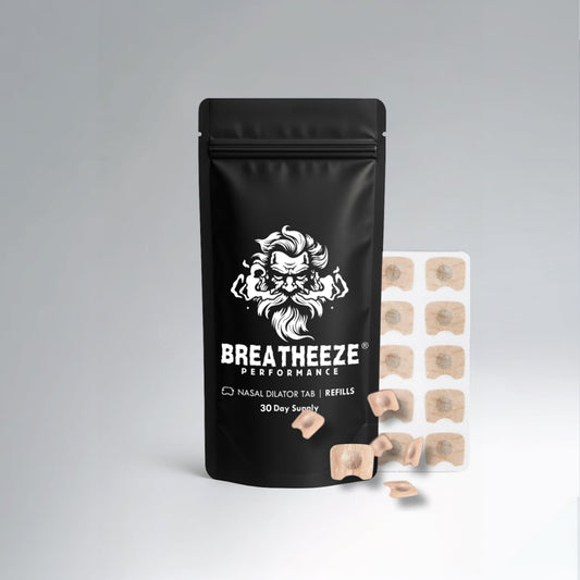 Breatheeze Magnetic Nasal Strip Refills 30 Pack – replacement adhesive tabs for reusable magnetic strips
