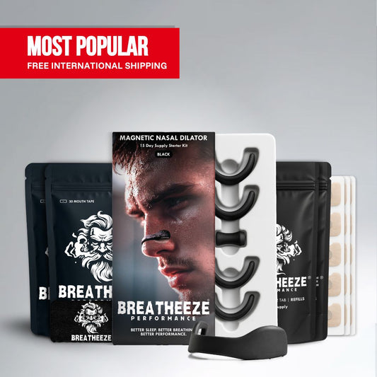 Breatheeze Magnetic Breathing Bundle – magnetic nasal strips and mouth tape for sleep and performance
