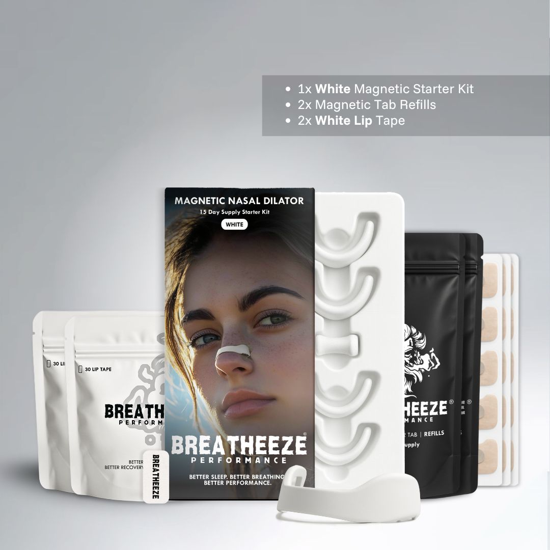 Breatheeze magnetic bundle lifestyle – reusable nasal strip and sleep tape for recovery