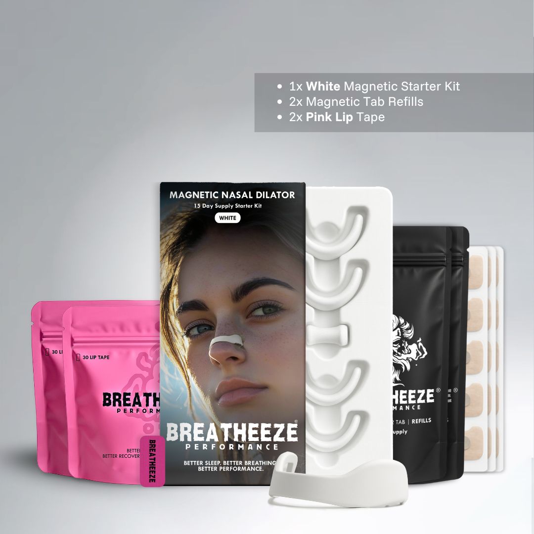 Breatheeze Magnetic Breathing Bundle variant 21 – magnetic nasal strips and mouth tape pack
