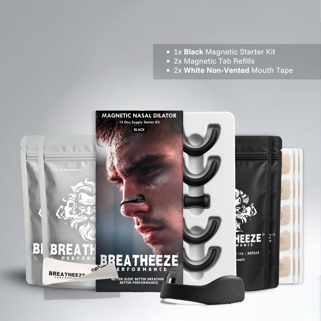 Breatheeze Magnetic Bundle variant 5 – magnetic nasal strips and performance mouth tape