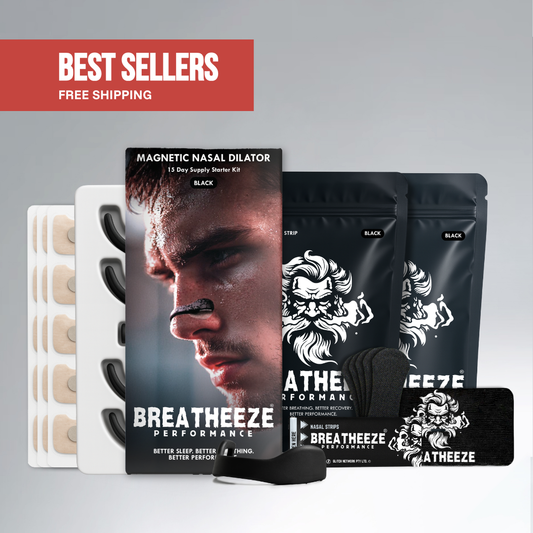 Breatheeze Best Sellers Bundle – top selling nasal strips, mouth tape and magnetic strips pack