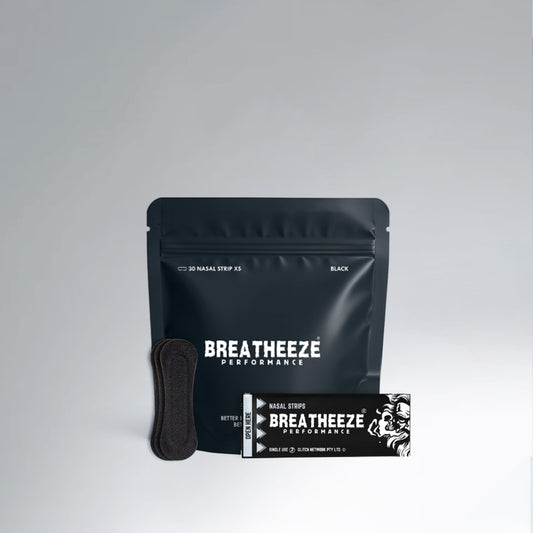 Breatheeze Black XS Nasal Strips 30 Pack collection – extra small black breathing strip